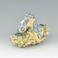 Image 11 of XXXL. Venomous Blue Ringed Octopus - Flameworked Glass Sculpture