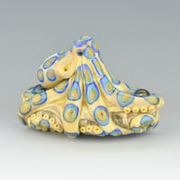 Image 13 of XXXL. Venomous Blue Ringed Octopus - Flameworked Glass Sculpture