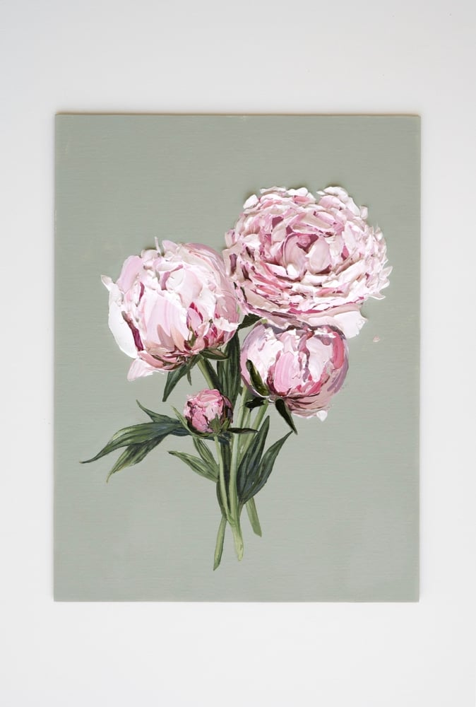 Image of Peonies On Sage 