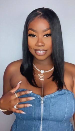 Image of 5x5 Straight Black Closure Bob in 14”