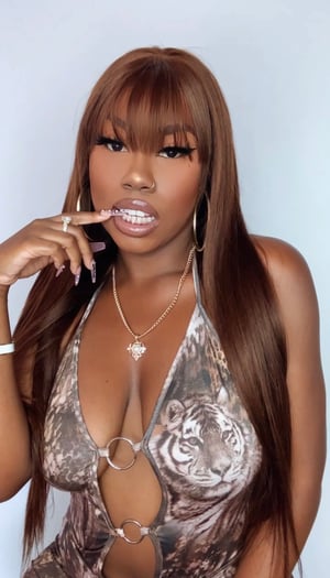 Image of Straight Chocolate Bang 13x4 Lace Front Wig in 24”