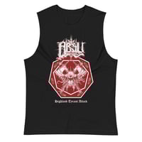Image 1 of ABSU - HIGHLAND TYRANT ATTACK (RED & WHITE PRINT) MUSCLE SHIRT