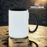 Image 2 of 15 Oz Black & White Mug
