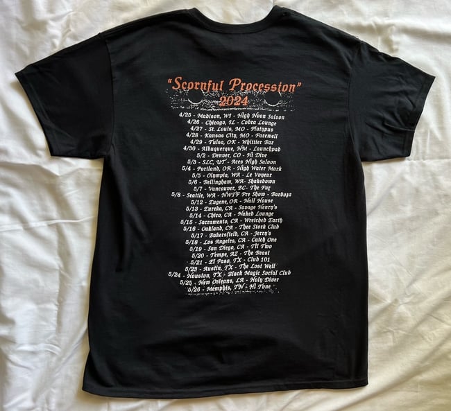 "ADORNED" SP24 TOUR T-SHIRT ON GILDAN ULTRA