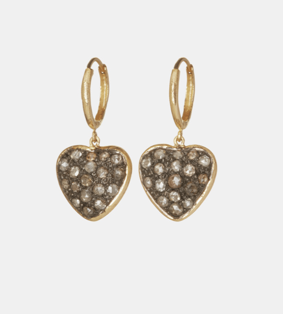 Image of 5 Octobre Diamond Heart Earrings