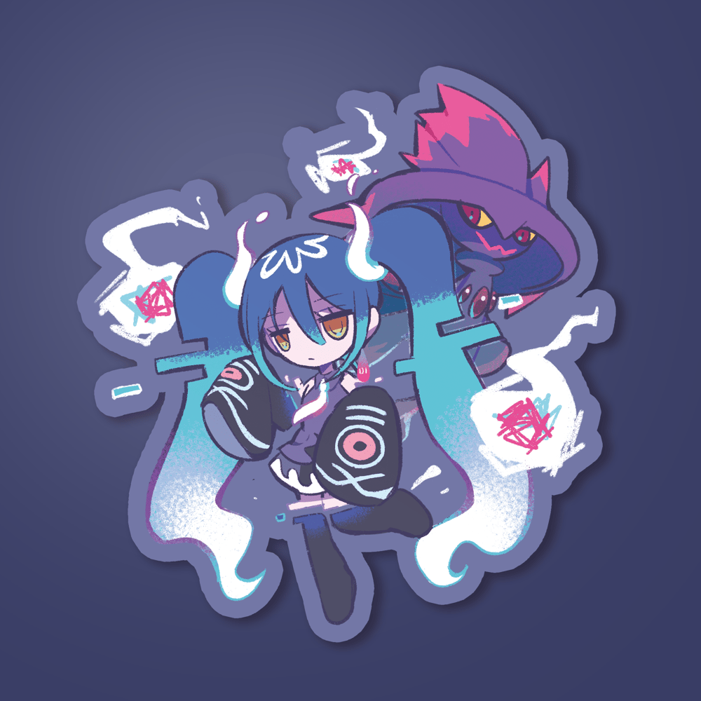 Image of Glow in the Dark Ghost Miku Sticker