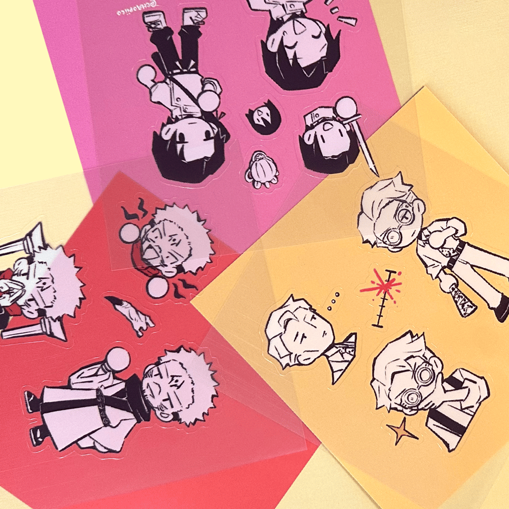 Image of JJK Clear Sticker Sheets