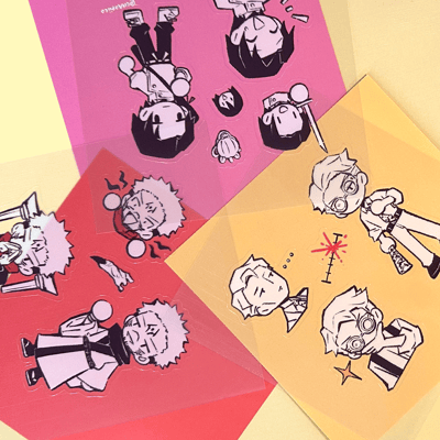 Image of JJK Clear Sticker Sheets