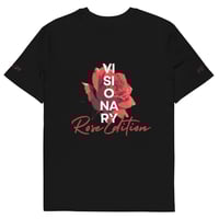 Image 2 of Visionary Rose Edition Designer Luxury Modern Unisex Organic Cotton Graphic Fashion T-Shirt