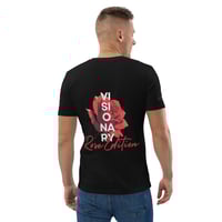 Image 3 of Visionary Rose Edition Designer Luxury Modern Unisex Organic Cotton Graphic Fashion T-Shirt