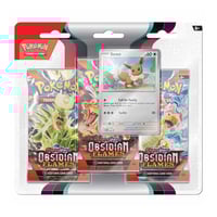 Pokemon TCG Scarlet & Violet 3 Obsidian Flames Three Booster Blister - Evee