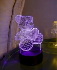 Purple Bear Lamp 