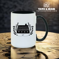 Image 1 of 15 Oz Black & White Mug