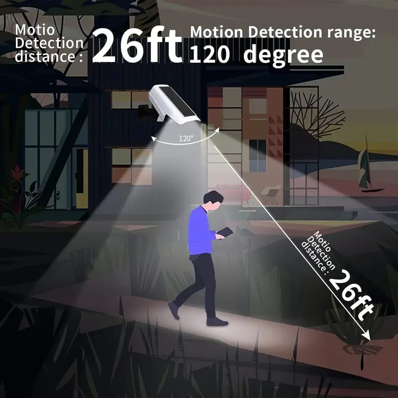 Wireless Solar Motion Sensor Light | LED Flood Light, Remote Control, Outdoor Security