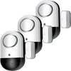 Wireless Door Window Alarm 3-Pack | Magnetic Sensor, 120 DB, Home Security, Batteries Included