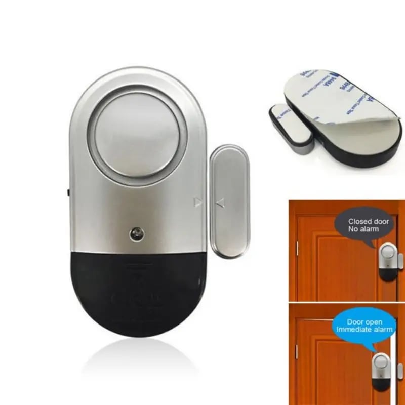Wireless Door Window Alarm 3-Pack | Magnetic Sensor, 120 DB, Home Security, Batteries Included