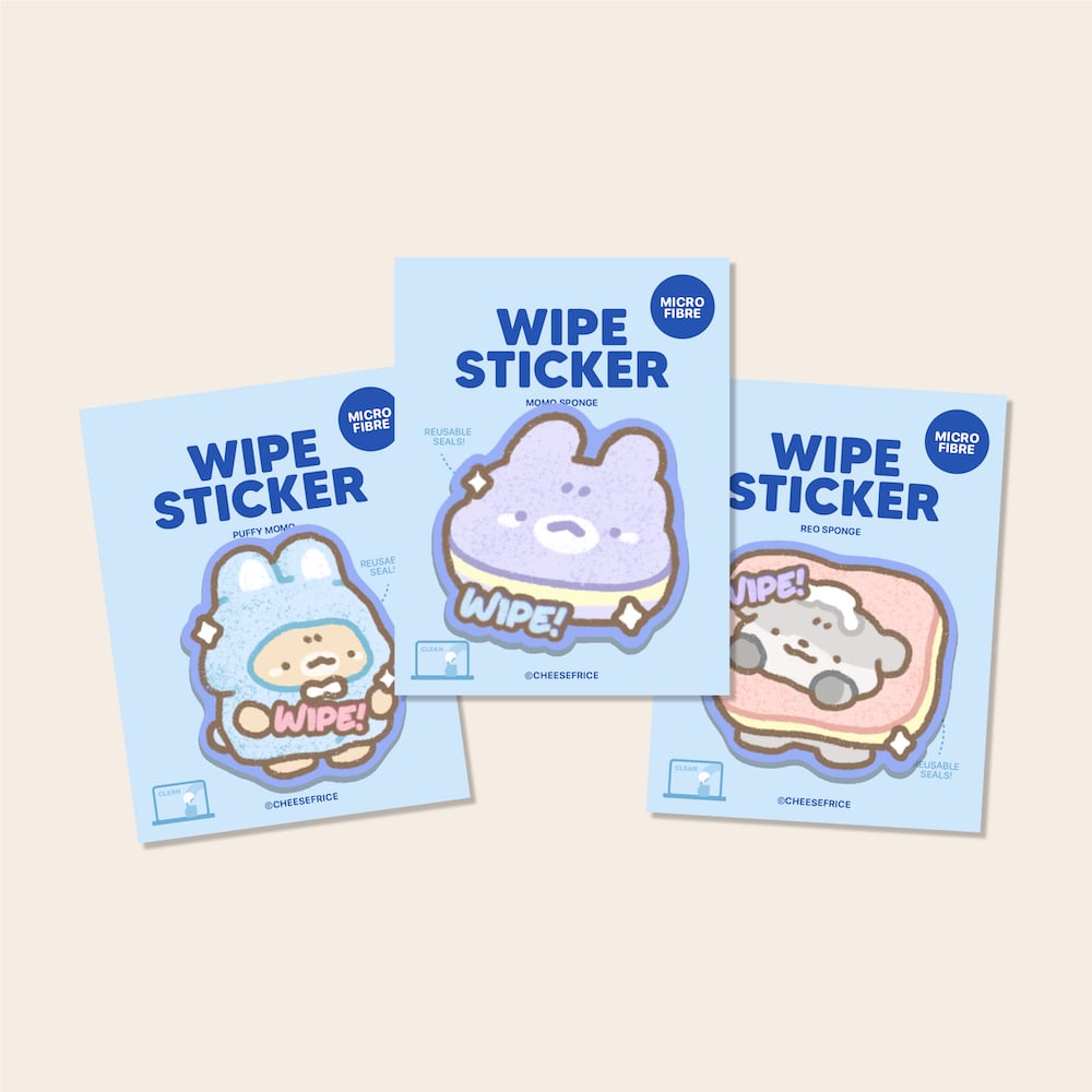 Image of WIPE! CLEANING STICKER