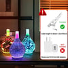 Essential Oil Diffuser, 3D Fireworks Glass, Ultrasonic, Timer, Auto Off, 6.76oz