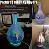 Essential Oil Diffuser, 3D Fireworks Glass, Ultrasonic, Timer, Auto Off, 6.76oz