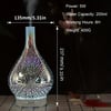 Essential Oil Diffuser, 3D Fireworks Glass, Ultrasonic, Timer, Auto Off, 6.76oz