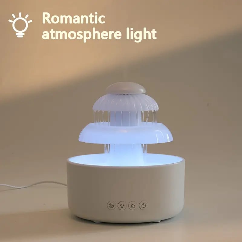 Flowing Water Humidifier | 3-in-1 Night Light, Aromatherapy, Desktop Fountain