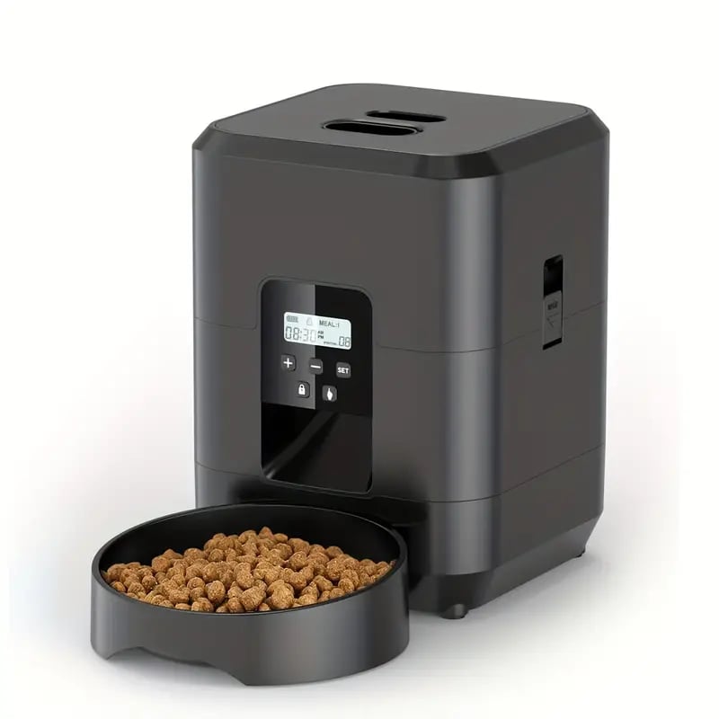 Smart Pet Feeder | 67.63oz, Memory Function, USB/Battery, Programmable Meals
