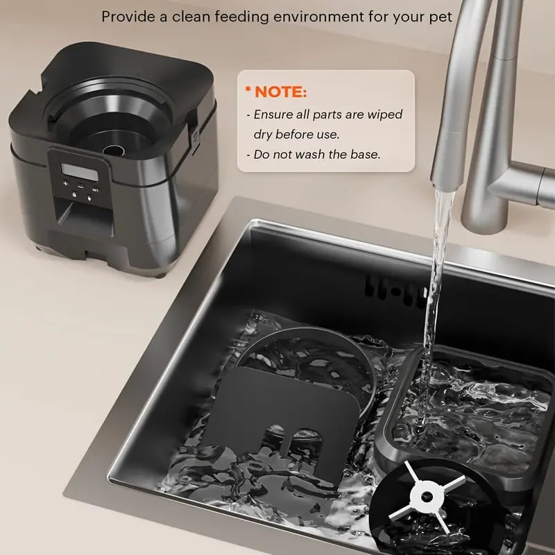 Smart Pet Feeder | 67.63oz, Memory Function, USB/Battery, Programmable Meals