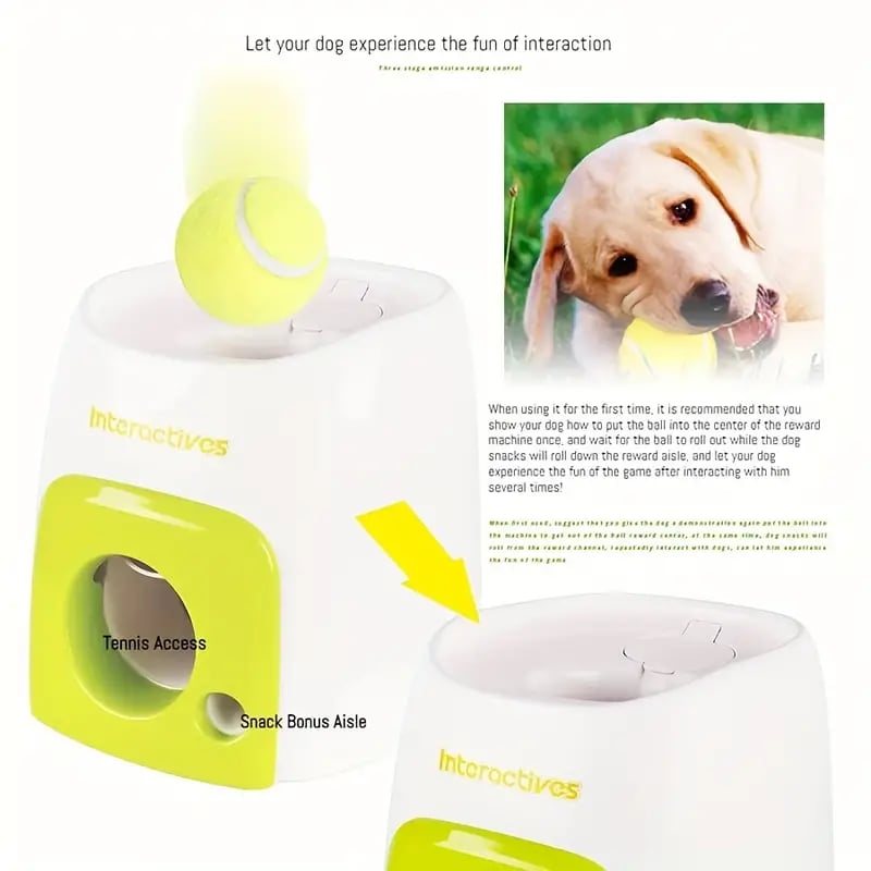 MSL Brain-Boosting Smart Dog Training Dispenser – Interactive Tennis Ball Feeder Toy
