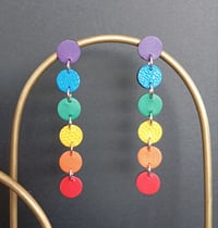 Image 1 of Boucles d'oreille en cuir upcyclé "Zoe"