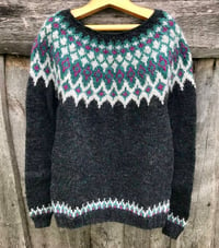 Image 1 of Pangur Ban - Icelandic wool sweater - Aurora - Ready to ship