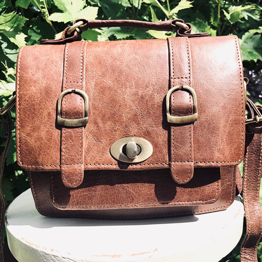 Image of Baby Handmade BuffaloLeather Satchel - 8”x6”