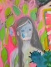 The ghost in the garden. Original canvas painting