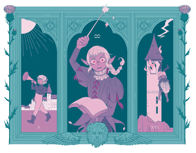 [ Dungeon Meshi ] Thistle Triptych Riso