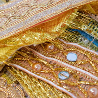 Image 4 of Gold Metallic Sari Braids Trims Craft Pack 25 Pieces