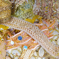 Image 3 of Gold Metallic Sari Braids Trims Craft Pack 25 Pieces