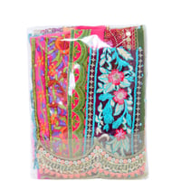 Image 2 of Sari Silk Trims Borders Craft Pack 10 Pieces