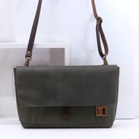 Image 1 of Convertible Clutch Large in dark green