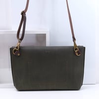 Image 3 of Convertible Clutch Large in dark green