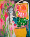 The ghost in the garden. Original canvas painting