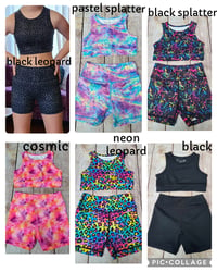 Image 1 of SEPARATES Athletic Cropped Tanks and Shorts INDIVIDUAL PIECES