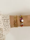 Bracelet double COLORFULL // Doré