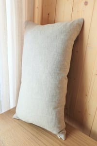 Image 4 of Woven Linen Cushion 30x50 rectangle pillow handmade Sustainable Design