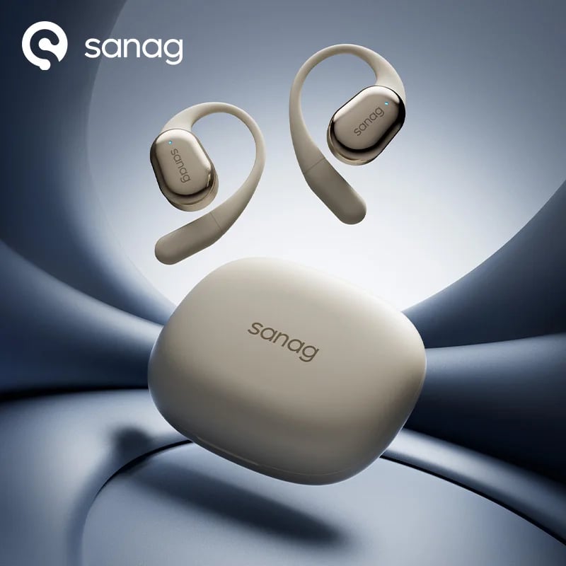 Sanag C16S Open Ear Bluetooth 5.4 Wireless Headphones, HiFi Sound TWS Earbuds, 8 Hours Playback