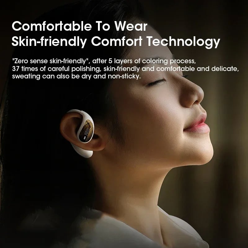 Niye 2024 OWS Earhook Sports Headset, Air Conduction Wireless Bluetooth 5.3 Headphones, TWS Earbuds 