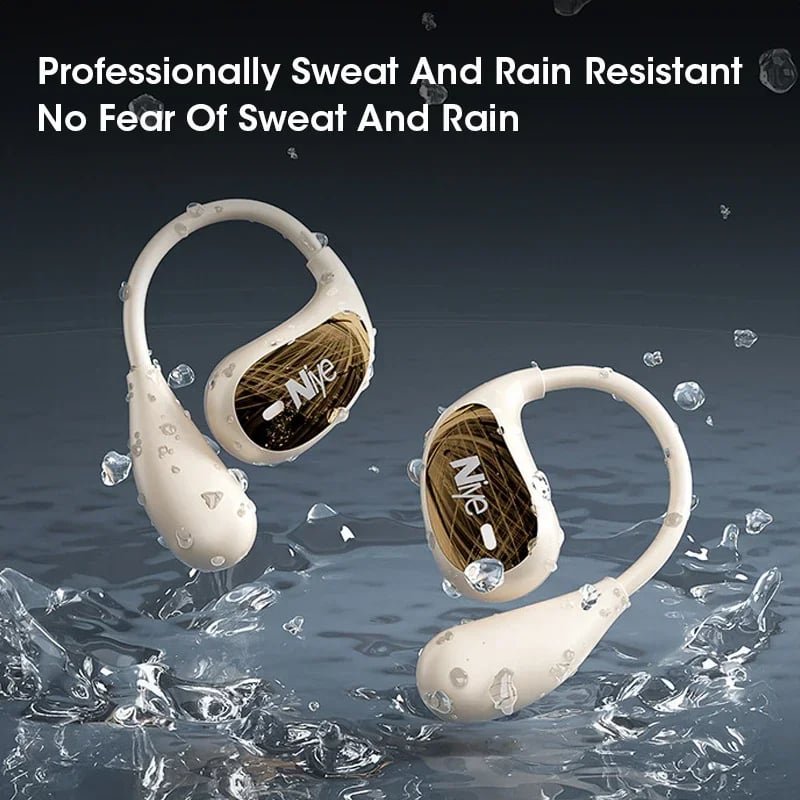 Niye 2024 OWS Earhook Sports Headset, Air Conduction Wireless Bluetooth 5.3 Headphones, TWS Earbuds 