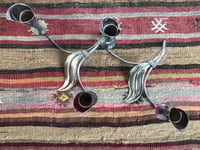 Image 3 of Pair of Vintage Danish Modern Silver Plate Calla Lily Candleholders by Hans Jensen