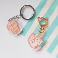 Image 1 of Boba sloth and Mochi keychain