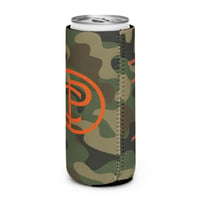 Image 2 of Corbin Pickard CP Camo Orange Slim 12 oz Can cooler