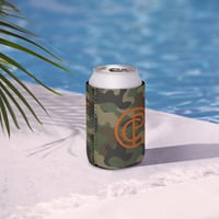 Image 5 of Corbin Pickard CP Camo Orange 12 oz Regular Can cooler