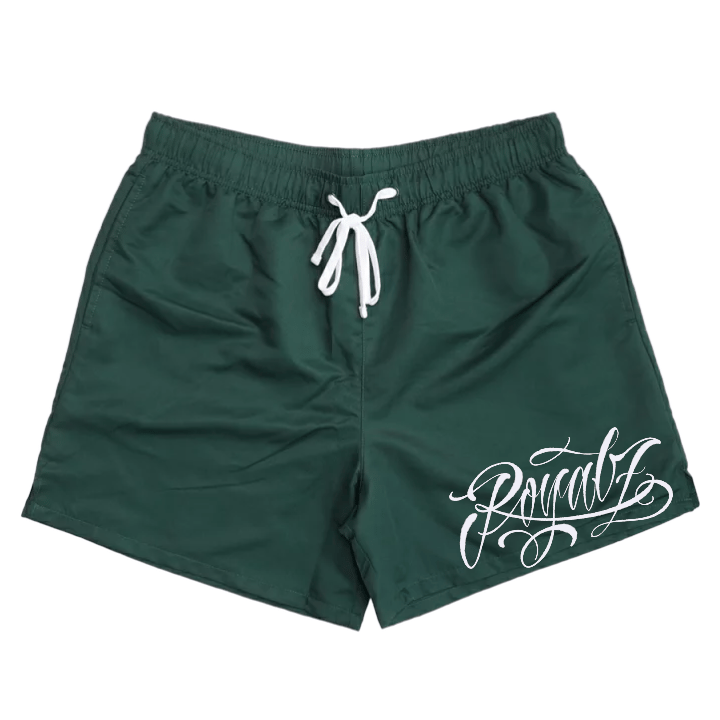 Image of MOSS GREEN ROYALZ NYLON SHORTS 